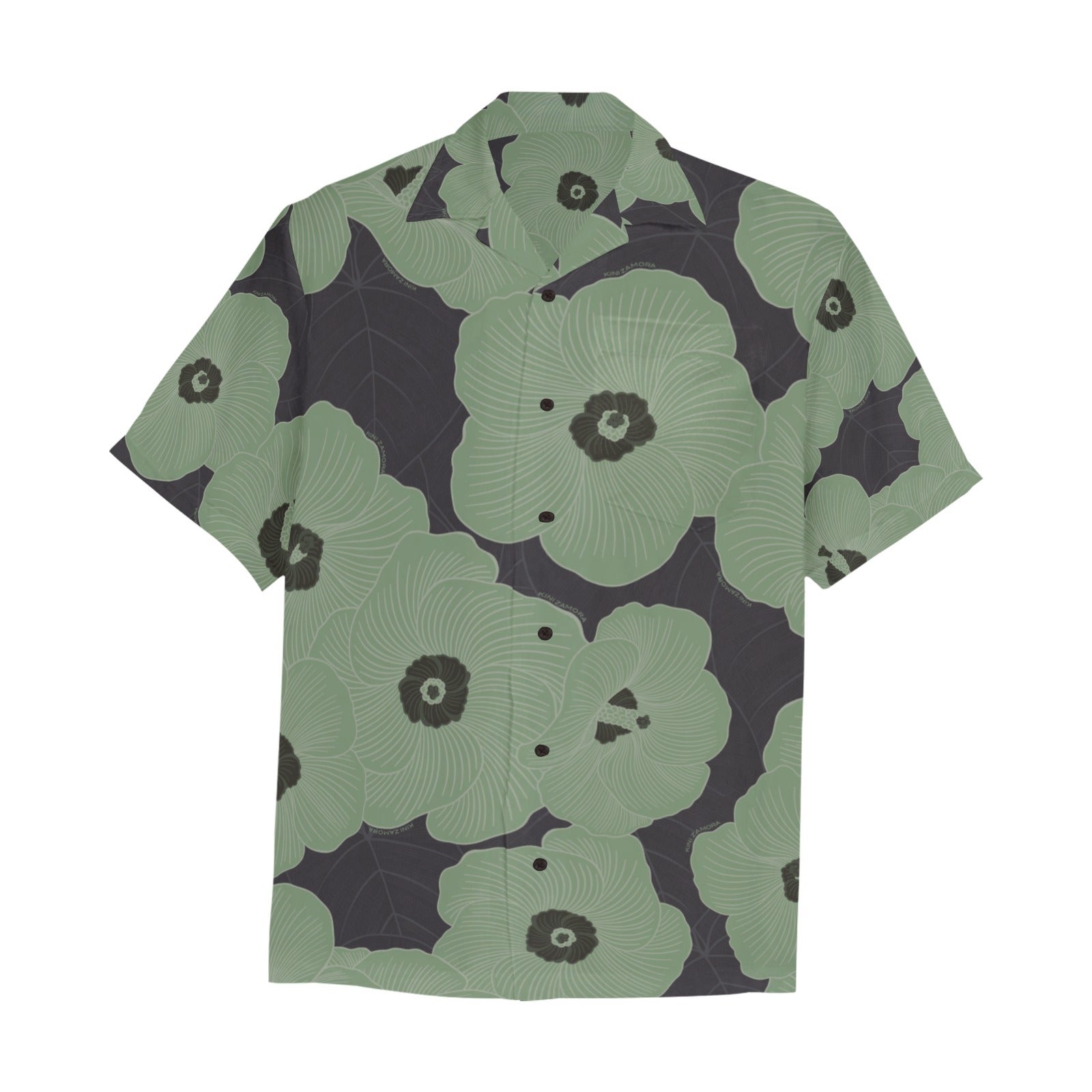 HAU, ALOHA SHIRT, MIDNIGHT SAGE | KiniZamora